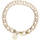 9ct Yellow Gold Double Curb Masonic Bracelet 8.5"