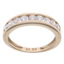 9ct Yellow Gold Cubic Zirconia Half Eternity Ring