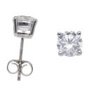 Lab Grown Platinum 2.00ct Brilliant Cut Diamond Solitaire Studs