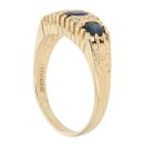 18ct Yellow Gold 0.05ct Diamond And Sapphire Fancy Ring