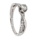 18ct White Gold 0.50ct Diamond Twist Solitaire Ring