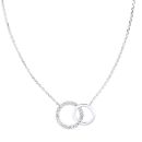 9ct White Gold Diamond Circle Necklace