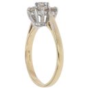 18ct Yellow Gold 0.75ct Brilliant Cut Diamond Cluster Ring