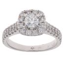 18ct Yellow Gold 0.83ct Brilliant Cut Diamond Cluster Ring