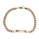 9ct Yellow Gold Curb ID Bracelet 8"