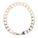 9ct Yellow Gold Square Curb Bracelet 8"