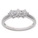 18ct White Gold 0.50ct Brilliant Cut Diamond Trilogy Ring
