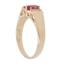 9ct Yellow Gold Ruby and Cubic Zirconia Dress Ring