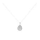 9ct White Gold 1.00ct Diamond Pendant And Chain 18"