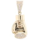 9ct Yellow Gold Cubic Zirconia Boxing Glove Pendant