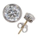 18ct Yellow and White Gold 0.85ct Brilliant Cut Diamond Earrings