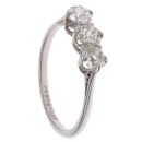 18ct White Gold 1.00ct Diamond Trilogy Ring