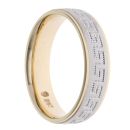 14ct Yellow And White Gold Greek Key 6mm Wedding Band