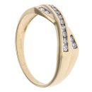 18ct Yellow Gold 0.30ct Brilliant Cut Diamond Crossover Ring