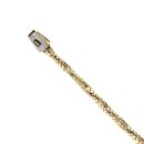 14ct Yellow Gold Monaco Spin Pave Lock Twist Bracelet 8"