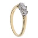 18ct Yellow Gold 0.35ct Diamond Trilogy Ring