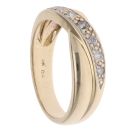 9ct Yellow Gold 0.25ct Diamond Crossover Ring