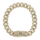 14ct Yellow Gold Monaco Classic Flex Lock Curb Bracelet 8"