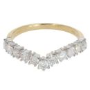 18ct Yellow Gold 0.70ct Brilliant Cut Diamond Wishbone Ring