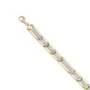 14ct Yellow And White Gold Fancy Bracelet 7.5"
