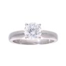 Platinum 1.00ct Diamond Solitaire Ring
