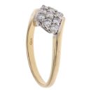 18ct Yellow Gold 0.35ct Brilliant Cut Diamond Cluster Ring
