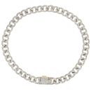 9ct Yellow And White Gold 1.25ct Brilliant Cut Diamond Curb Bracelet 7"