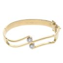 18ct Yellow Gold 1.00ct Diamond Twist Bangle