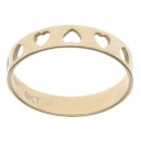 9ct Yellow Gold Heart Band Ring