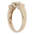9ct Yellow Gold 0.79ct Brilliant Cut Tinted Diamond Trilogy Ring