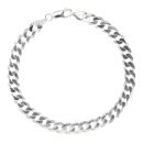 Silver Curb Bracelet 8.5" by Icesia