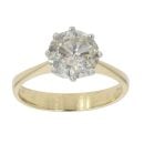 18ct Yellow Gold 2.18ct Diamond Solitaire Ring