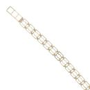 9ct Yellow Gold Patterned Gate Style Bracelet 7.5"