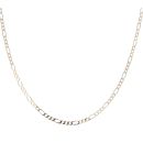 9ct Yellow And White Gold Figaro Chain 18"
