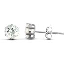 9ct White Gold Claw Set Cubic Zirconia Studs