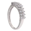 14ct White Gold Cubic Zirconia Two Row Ring