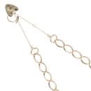 9ct Yellow Gold Heart Lock Charm Bracelet 8"