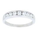 18ct White Gold 0.50ct Diamond Half Eternity Ring