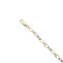 9ct Yellow Gold Cubic Zirconia Crossover Bracelet 7"