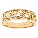 9ct Yellow Gold Diamond Ring