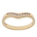 18ct Yellow Gold 0.15ct Brilliant Cut Diamond Wishbone Ring