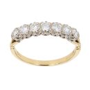 18ct Yellow Gold 0.85ct Brilliant Cut Diamond Half Eternity Ring