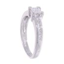 18ct White Gold 0.33ct Diamond Princess Cut Cluster Ring