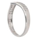 9ct White Gold 0.07ct Diamond Wishbone Ring