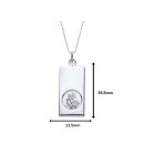 Sterling Silver Ingot St Christopher Medallion Pendant Necklace