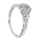 9ct White Gold 0.25ct Diamond Cluster Ring
