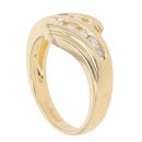 18ct Yellow Gold 0.30ct Brilliant Cut Diamond Wave Ring