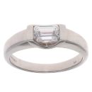 9ct White Gold Cubic Zirconia Single Stone Ring