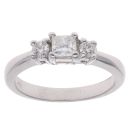 18ct White Gold 0.45ct Diamond Trilogy Ring