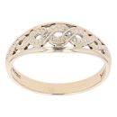 9ct Yellow Gold 0.02ct Diamond Fancy Ring
